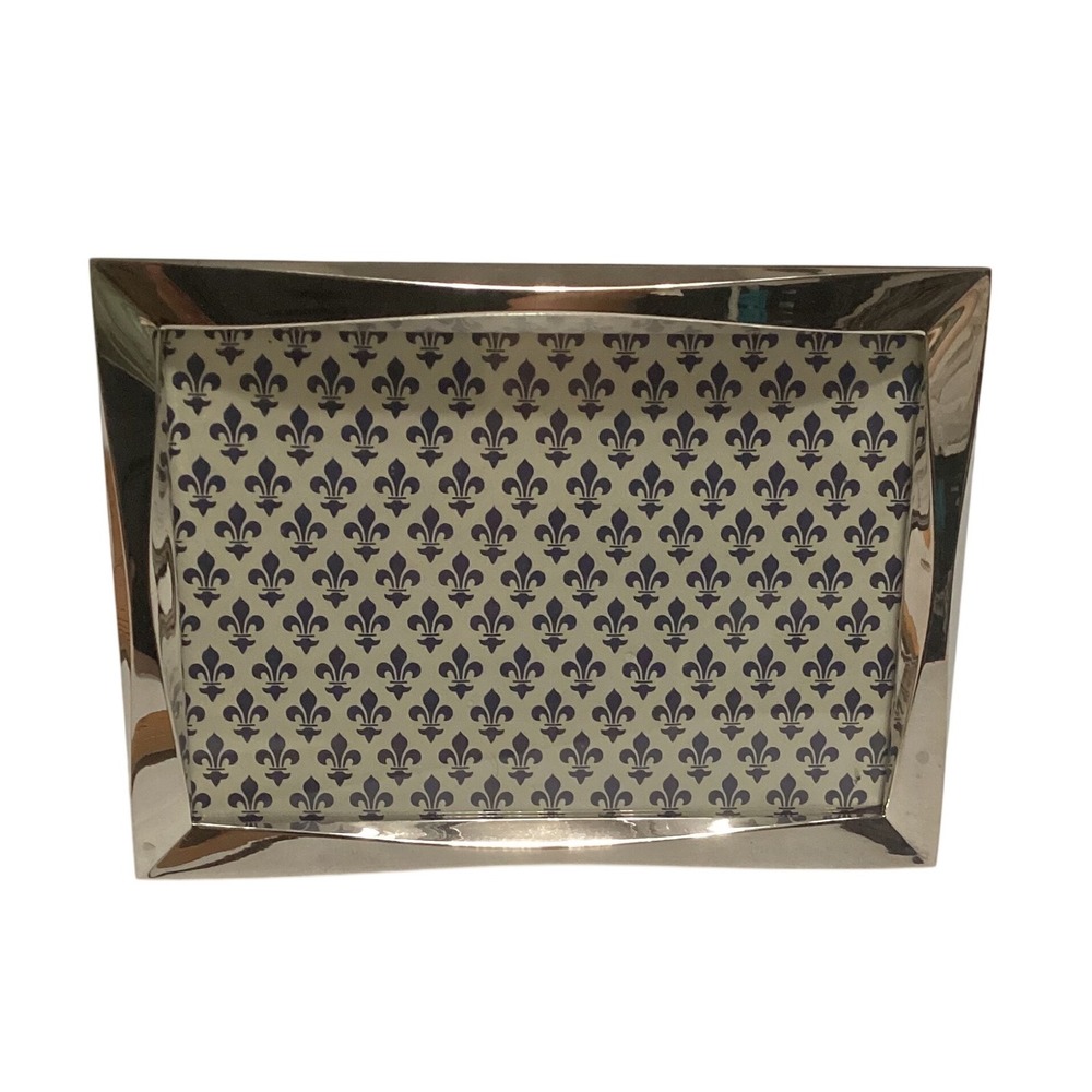Hudson Hill Silver Tone Concave 4x6 Picture Frame Modern Tabletop Decor